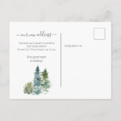 Rustic We hebben nieuwe Home Script Pine Tree verp Briefkaart (Achterkant)