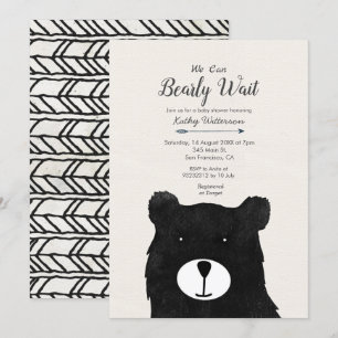 Rustic We kunnen snel baby shower wachten Kaart