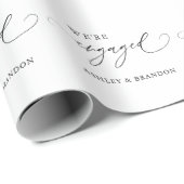 Rustic We zijn verloofd Verlovingsfeestje Cadeaupapier (Rol Hoek)