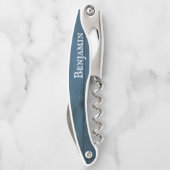 Rustic Weathered Blue Wood - Aangepast Kurkentrekker (Achterkant)