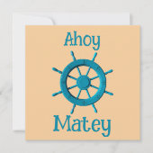 Rustic Weathered Boat Steering Wheel Photo Image Kaart (Voorkant)