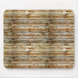 Rustic Weathered Brown Wood Plank Seamless Pattern Muismat