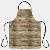 Rustic Weathered Brown Wood Plank Seamless Pattern Schort (Voorkant)