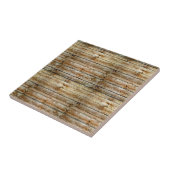 Rustic Weathered Brown Wood Plank Seamless Pattern Tegeltje (Zijkant)