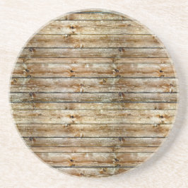 Rustic Weathered Brown Wood Plank Seamless Pattern Zandsteen Onderzetter