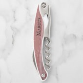 Rustic Weathered Red Wood Specialized Waiter's Co Kurkentrekker (Achterkant)