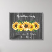 Rustic Weathered Sunflower Wedding Canvas Afdrukke (Voorkant)