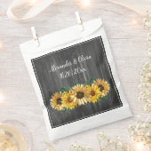 Rustic Weathered Sunflower Wedding Favor Bag Bedankzakje (Geknipt)