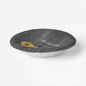 Rustic Weathered Sunflower Wedding Paper Bowls Papieren Kommen (Gebogen)