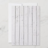 Rustic Weathered Wood Background Foto Weddenschap Kaart (Achterkant)