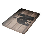 Rustic Weathered Wood Black Barn Country Farmhouse Badmat (Gekanteld)