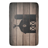 Rustic Weathered Wood Black Barn Country Farmhouse Badmat (Voorkant Verticaal)