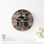 Rustic Weathered Wood Black Barn Country Farmhouse Grote Klok (Huis)