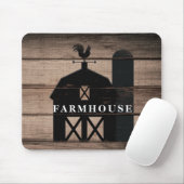 Rustic Weathered Wood Black Barn Country Farmhouse Muismat (Met muis)