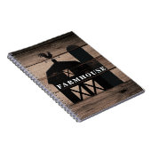 Rustic Weathered Wood Black Barn Country Farmhouse Notitieboek (Rechterzijde)