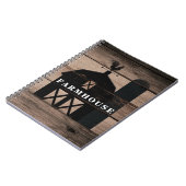 Rustic Weathered Wood Black Barn Country Farmhouse Notitieboek (Linkerzijde)