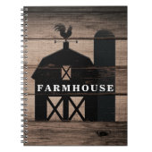 Rustic Weathered Wood Black Barn Country Farmhouse Notitieboek (Voorkant)