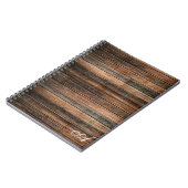 Rustic Weathered Wood Brown Barn Country Wedding Notitieboek (Linkerzijde)