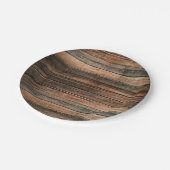 Rustic Weathered Wood Brown Barn Country Wedding Papieren Bordje (Gekanteld)