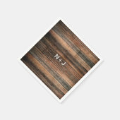 Rustic Weathered Wood Brown Barn Country Wedding Servetten (Hoek)