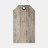 Rustic Weathered Wood Farmhouse Barn Wedding Cadeaulabel (Achterkant)