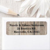 Rustic Weathered Wood Farmhouse Barn Wedding Etiket (Insitu)