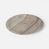 Rustic Weathered Wood Farmhouse Barn Wedding Papieren Bordje (Gekanteld)