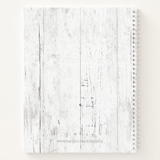 Rustic Weathered Wood Laurel Wreate Family Recipe Notitieboek (Achterkant)