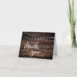 Rustic Weathered Wood Typography Weddenschap Bedan Bedankkaart