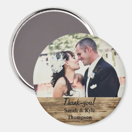 Rustic Weddenschap groot formaat Foto Magnet (Voorkant / Achterkant)
