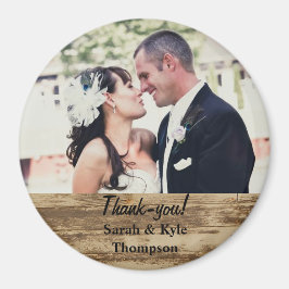 Rustic Weddenschap groot formaat Foto Magnet