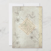 Rustic weddibg-uitnodigingskaart kaart (Achterkant)