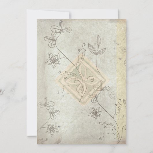 Rustic weddibg-uitnodigingskaart kaart (Achterkant)