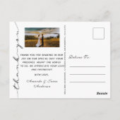 Rustic Wedding 2 Foto Dank je wel Briefkaart (Achterkant)