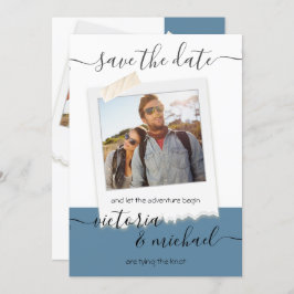 Rustic Wedding Adventure Foto Opslaan datum Kaart