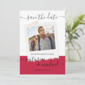 Rustic Wedding Adventure Foto Opslaan datum Kaart (Staand voorkant)