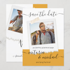 Rustic Wedding Adventure Foto Opslaan datum Kaart