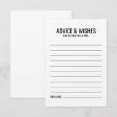 Rustic Wedding Advice en Wishes Kaart (Voorkant / Achterkant)