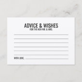 Rustic Wedding Advice en Wishes Kaart (Voorkant)