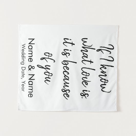 Rustic Wedding Back drop voor ontvangst op een bud Wandkleed (Voorkant (horizontaal))