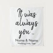 Rustic Wedding Backdrop voor ceremonie op budget Wandkleed (Voorkant)