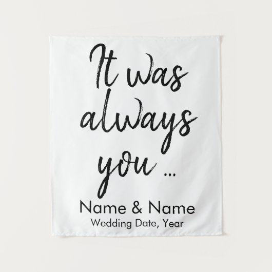 Rustic Wedding Backdrop voor ceremonie op budget Wandkleed (Voorkant)