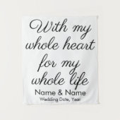 Rustic Wedding Backdrop voor ontvang en afleiding Wandkleed (Voorkant)