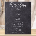 Rustic Wedding Bar - Gepersonaliseerd menu Drink Poster<br><div class="desc">Menu Bar! Eenvoudige maar elegante kalligrafie, dit bord van de trouwlende drink kenmerkt vier drinken "Bier", "Wijn", "Spirits" en "Niet-Alcoholic", gepersonaliseerd met uw drinken van keuze. Pas dit elegante trouwbord aan met uw namen en het menu van de drink van de trouwbar! COPYRIGHT © 2020 Judy Burrows, Black Dog Art...</div>