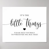 Rustic Wedding Bathroom | Bathroom Basket Poster (Voorkant)