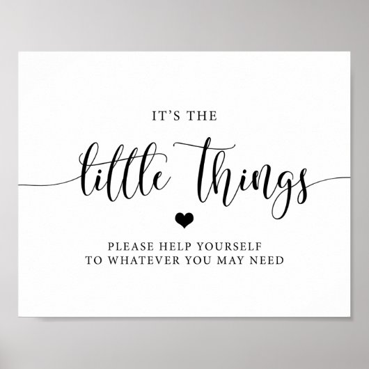 Rustic Wedding Bathroom | Bathroom Basket Poster (Voorkant)