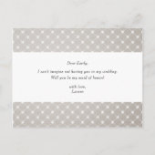 Rustic Wedding Be My Maid of Honor Uitnodiging Briefkaart (Achterkant)