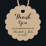 Rustic Wedding Bedankt Bedankjes Labels<br><div class="desc">Een rustige bruiloft begunstigt label. Verander eenvoudig de tekst zoals gewenst om een elegante favoriete tag te maken voor uw speciale dag. Kies de vorm,  het papier en het type twine in het optiemenu hierboven.</div>