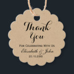 Rustic Wedding Bedankt Bedankjes Labels<br><div class="desc">Een rustige bruiloft begunstigt label. Verander eenvoudig de tekst zoals gewenst om een elegante favoriete tag te maken voor uw speciale dag. Kies de vorm,  het papier en het type twine in het optiemenu hierboven.</div>