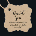 Rustic Wedding Bedankt Bedankjes Labels<br><div class="desc">Een rustige bruiloft begunstigt label. Verander eenvoudig de tekst zoals gewenst om een elegante favoriete tag te maken voor uw speciale dag. Kies de vorm,  het papier en het type twine in het optiemenu hierboven.</div>